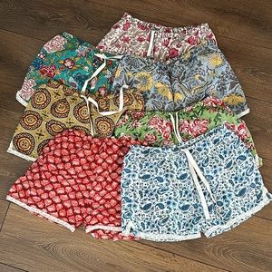 Set of SEVEN pajama shorts